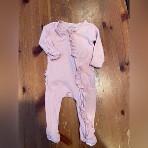 Caden lane pink ribbed bamboo pajamas 0-3 months
